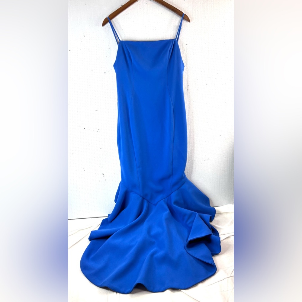 Lovers + Friends M Vibrant Blue Mermaid Spaghetti Strap Formal